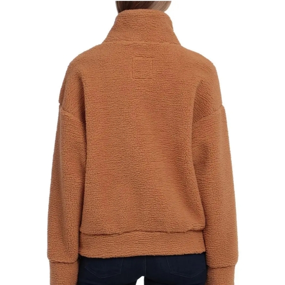 **NWT**Bagatelle Womens Tan Fleece Snap Top Pullover Sweater Jacket XLARGE - Picture 3 of 9